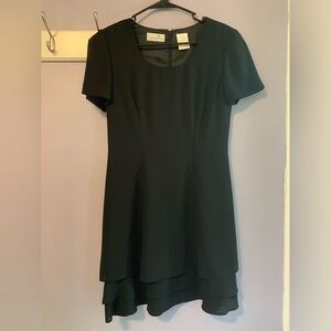 Liz Claiborne Little Black Dress with Tiered Ruffle Hem Petite 8